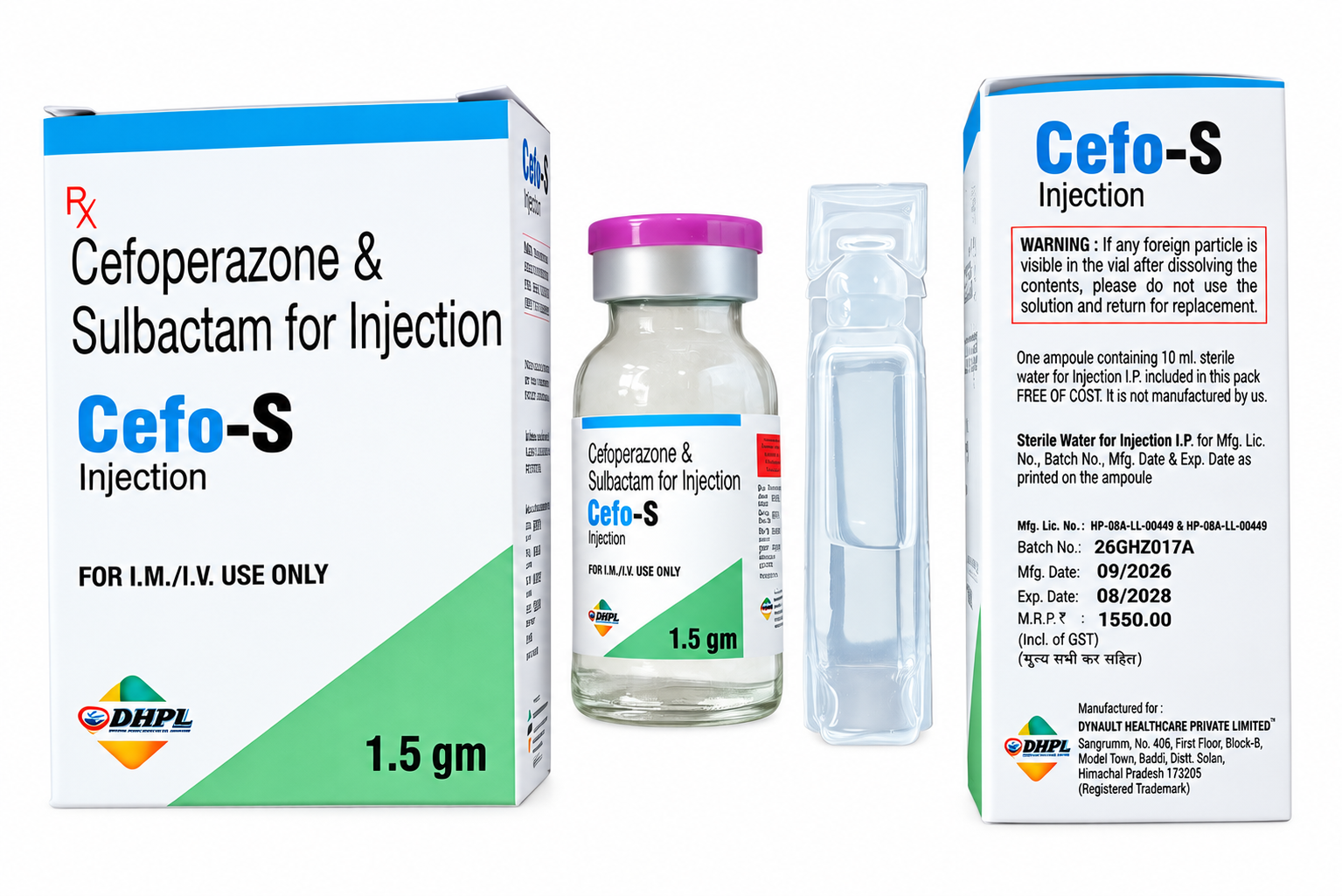 Cefo-S 1.5gm Cefoperazone Sulbactam Injection